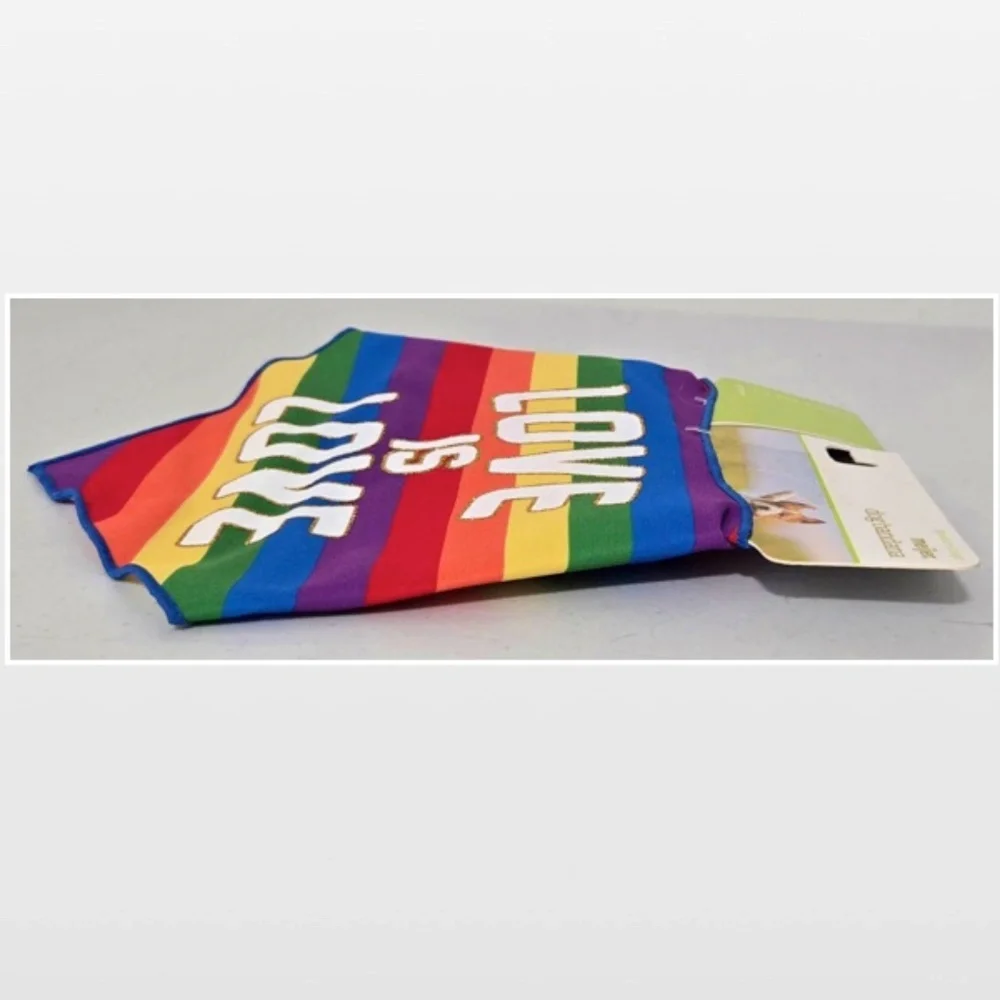 New Dog Bandana Pet Medium Large Love Is Love Rainbow Pride NWT